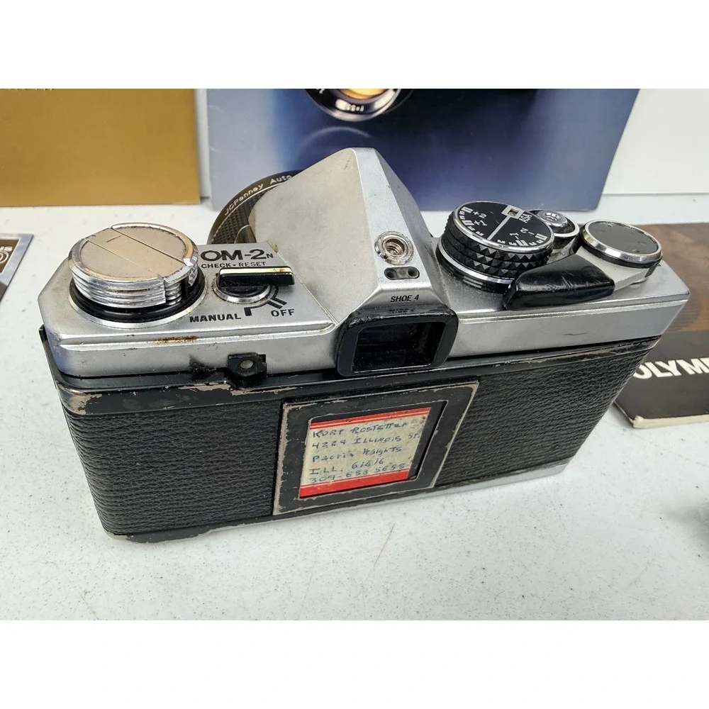 Olympus OM-2n 35mm Film Camera w/ Lens Lot BX